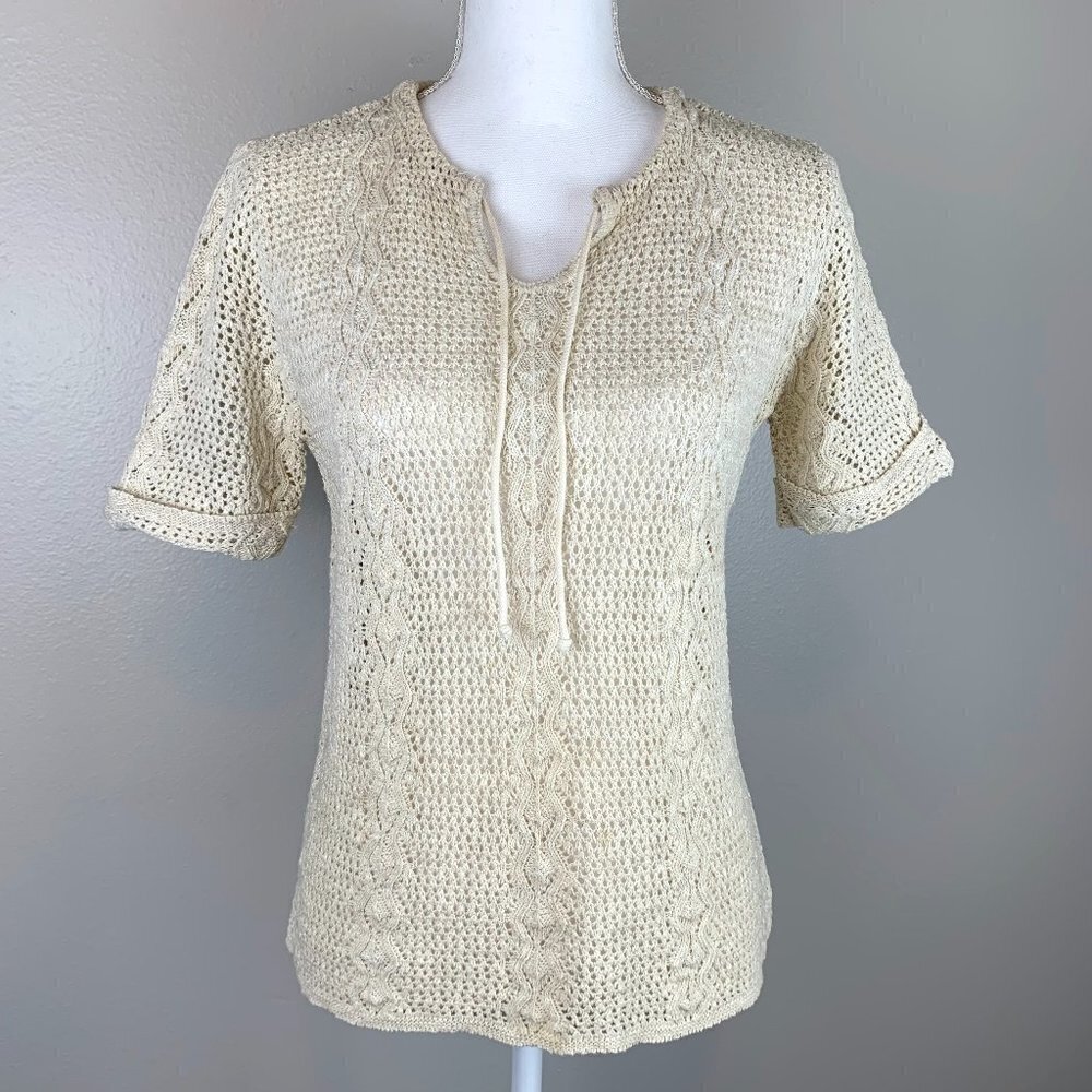 Vintage Beldoch Popper Crochet Top